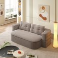 thumbnail image 6 of NeoKo 78" Full Size Floor Sofa, Folding Queen Sleeper Couch, Futon Loveseat Sofa, Corduroy Boneless Loveseat Couch, Fold Mattress Bed for Living Room, Guest Use, Office, Apartment, Coffee, 6 of 8