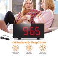 thumbnail image 2 of fastboy Réveil de Table Numérique Radio FM Mode Répétition Chambre Hôtel Affichage LED Réveil avec Port USB, Affichage Rouge, 2 of 7