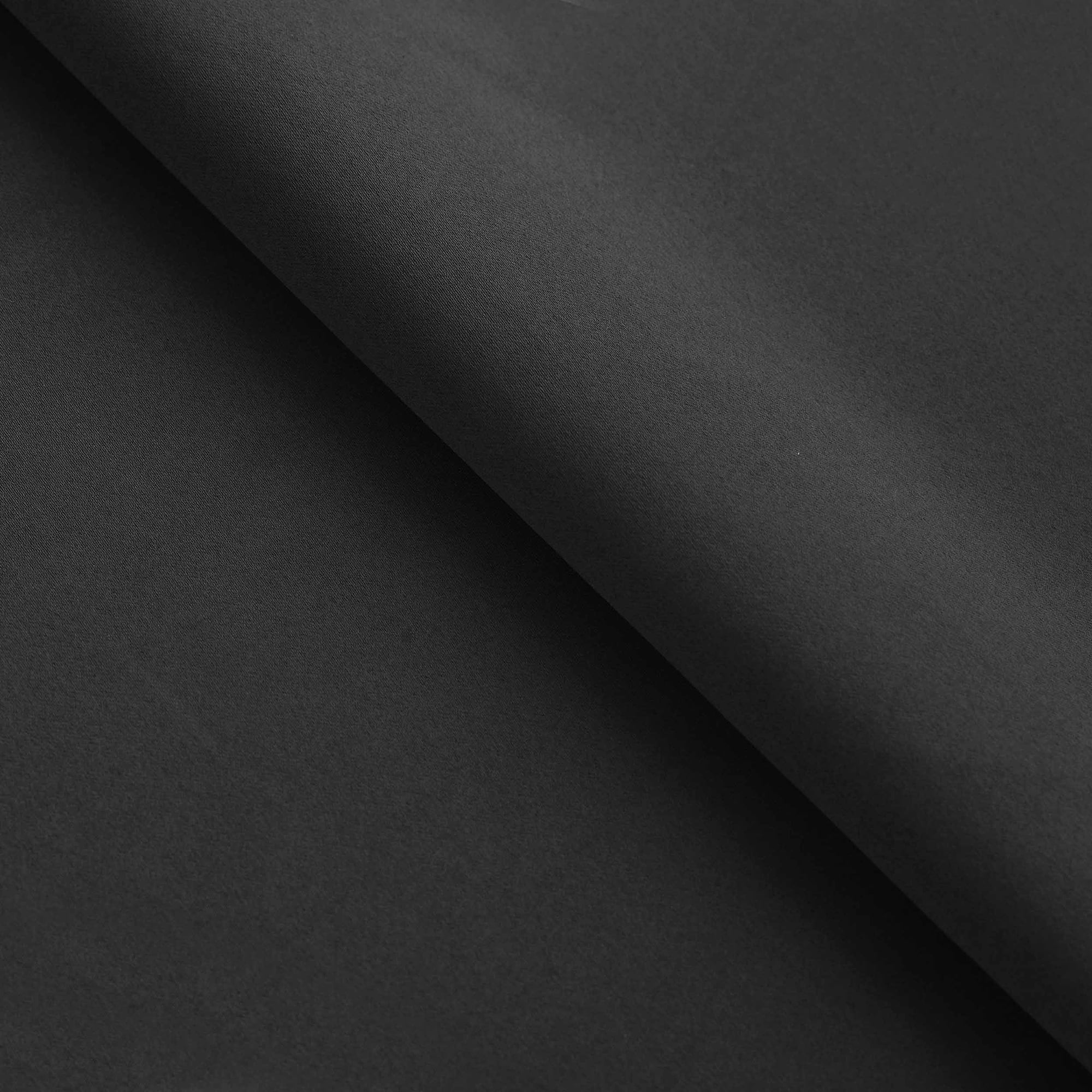 Bkue Nile Mills Modern, Classic Solid Semi Blackout Curtains, Set of 2, 42" x 96", Black