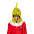thumbnail image 3 of Dr. Seuss The Grinch Union Suit Big Kids Santa Claus Costume Kigurumi One Piece Hooded Pajama, 3 of 6