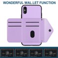 thumbnail image 4 of for iPhone XS Max Wallet Case with Card Holder, Elegant Durable PU Leather Protective Magnetic Closure Flip Phone Cover Kickstand RFID Blocking for Women Girls for iPhone XS Max, Purple, 4 of 9