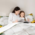 thumbnail image 5 of jejeloiu Rustic Plant Sunflower Queen Comforter Set,Country Farmhouse Lodge Bedding Comforter Set For Girls Kids 3-Piece, 5 of 8