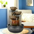thumbnail image 4 of Tabletop Water Fountains Indoor Waterfall and Calming Water Sound Relaxation Desktop Fountain，The for Office, Room Decoration, Portable Feng Shui Fountain Indoor and Outdoor (15.7iches), 4 of 14