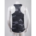 thumbnail image 3 of Raenseen Men's Muscle Tank Top Shirts Workout Sleeveless Camouflage Quick Dry Swim Vest Athletic Gym Charcoal Grey S, 3 of 9