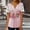 Pink, variant on QENGING Women's Short Sleeve V-neck Floral Print T-shirts Lace Comfortable Female Blouses Juniors Tops on Clearance
