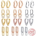 thumbnail image 3 of Original Sterling Silver Earrings 2024 Stud Hoop Crystal Earings Rose Gold stars Heart Infinity Bee Earing for Women Jewelry, 3 of 6