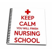 3dRose Keep Calm You Will Finish Nursing School - Mini Notepad, 4 by 4-inch