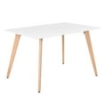thumbnail image 1 of Homylin Modern White Dining Table for 4 for Kitchen Dining Room, 43.3", 1 of 8