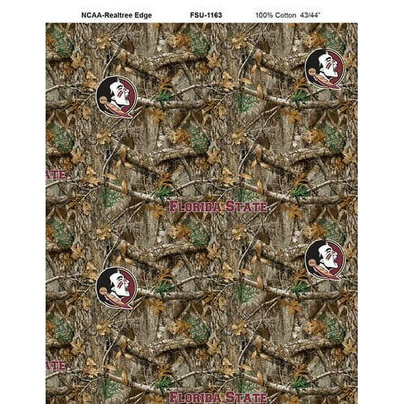 Florida State REALTREE CAMO cotton fabric-Sold by the yard