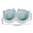 thumbnail image 3 of Small Dog Cat Double Bowl Water Food Feeder, Portable Pet Accessories with 2 Separate Dishes, Removable Non-Spill Plastic Feeding Station, 1 Set, 3 of 8