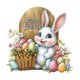 thumbnail image 2 of Pegatinas de pared con diseño de huevos de Pascua y conejito de baño, pegatinas para el tanque del inodoro, pegatinas decorativas para el hogar, orinal autoadhesivo, 2 of 4