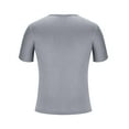 thumbnail image 7 of Fnooota Mens Casual T-shirts, Relaxed Fit Short Sleeve V Neck Breathable Summer Tops Dark Gray Size S, 7 of 7