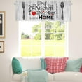 thumbnail image 6 of Kitchen Is the Heart of Home Quote Kitchen Curtains Valance for Window, Vintage Fork Spoon Farmhouse Gather Sign Seasonal Short Half Topper Rod Pocket Wooden Board Home Living Room Bedroom Decor 54x18, 6 of 6