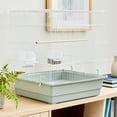 thumbnail image 2 of Vibrant Life Small Bird Cage with Perch, Plastic Hooded Cup & Tray for Parakeets & Finches, White, 2 of 8