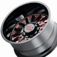thumbnail image 3 of Cali Off-Road Summit-9110 24X14 8X170 -76Et 125.2Cb Gloss Black/Red Milled Spokes, 3 of 3