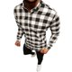 thumbnail image 4 of Camisas De Franela Para Hombre Hombres manga larga Otoño Invierno Casual Plaid impreso camisas Top blusa camisas (Grey, XL), 4 of 7