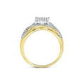 thumbnail image 4 of Diamond Princess 10kt Yellow Gold Womens Round Diamond Rectangle Twist Cluster Ring 1/4 Cttw, 4 of 4