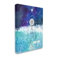 thumbnail image 3 of Night Sky Blue Ombre Ocean Waves Nautical Compass Anchor Coastal Painting Gallery-Wrapped Canvas Print Wall Art, 3 of 5