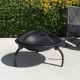 thumbnail image 2 of Hampton 22 Inch Round Steel Wood Burning Fire Pit in Black, 2 of 7