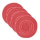 thumbnail image 1 of Uxcell 4 Pcs Manteles Individuales Redondos Tejidos, Mantel Lavable Resistente al Calor de 4.3 Pulgadas para Mesa de Comedor de Cocina Encimera, Rojo, 1 of 7