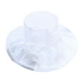 thumbnail image 4 of Outfmvch Kentucky Derby Hats for Women Wide Brim Hats for Women Elegant Hats for Women Hats Hat for Women Hats for Tea Party Fascinators Hats for Women Tea Party White One Size, 4 of 4
