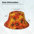 thumbnail image 3 of Honeii Sunflower4 for Unisex Bucket Hat Waterproof Rain Hat Reversible Shiny Rave Bucket Hat for Concert Festival Boonie Cap, 3 of 6