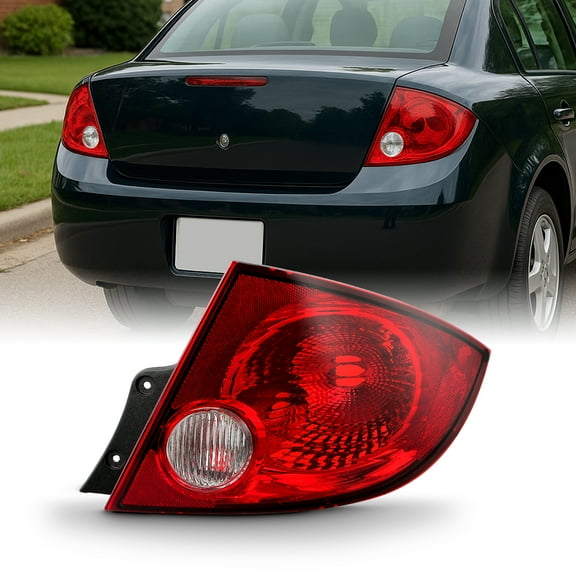 AKKON - For Chevy Cobalt |Pontiac G5 Pursuit 4Dr Sedan Red Clear Passenger Right Side Rear Tail Light Repalcement