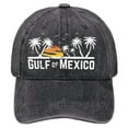 thumbnail image 1 of HNMKIU Tree Print Classic Adjustable Unisex Casual Denim Baseball Hat 03_Black,One Size, 1 of 5