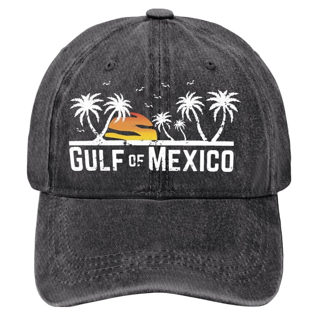 HNMKIU Tree Print Classic Adjustable Unisex Casual Denim Baseball Hat 03_Black,One Size