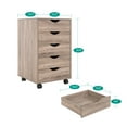 thumbnail image 2 of Office File Cabinets Wooden File Cabinets for Home Office Wood File Cabinet Mobile File Cabinet Mobile Storage Cabinet Filing Storage Drawer by Naomi Home-Color:Vintage Oak,Size:5 Drawer, 2 of 10