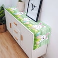 thumbnail image 4 of Easter Spring Rabbit Green Wood Grain Table Runner Wedding Decors for Dining Table Decoration Table Cover, 4 of 5