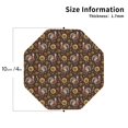 thumbnail image 3 of Pofeuu Turkey Sunflower Harvest Print Leather Coasters Set of 6, Round Cups Mugs Mat Pad for Home Kitchen Heat Resistant Drink Coasters,Octagon, 3 of 7