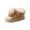 Beige, variant on Womens Fuzzy Lined Platform Slippers Slip On Closed Toe Warm Winter Shoes Indoor Outdoor Non-slip House Shoes Short Ankle Slippers