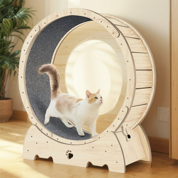 YIYADO Cat treadmill, pet fitness, quiet wheels with anti-pinch protection, cat climbing frame, cat toys, 37 inches