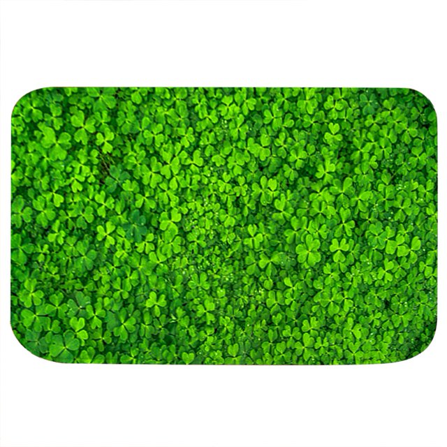 Felpudo antideslizante absorbente para el suelo, para la entrada del hogar, sala de estar, trébol (40*60cm)