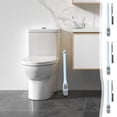 thumbnail image 1 of Juego de escobillas de baño dos en uno para madre e hijo | 3 cepillos de limpieza de baño de plástico negro | Cepillo para hendiduras de cabeza plana para inodoros, lavabos, bañeras | Anti-enredo, 1 of 5