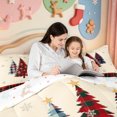 thumbnail image 5 of Manfei Country Pink Christmas 7-Piece Twin Bedding,Rustic Santa Hat Bedding Comforter Set,Xmas Reversible, 5 of 7