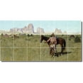 thumbnail image 1 of Ceramic Tile Mural-Henry Farny Indians Shower Tile Mural 8. 36" w x 18" h using (18) 6 x 6 ceramic tiles, 1 of 3
