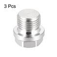 thumbnail image 3 of Tapón de cabeza hexagonal macho M20 x 1.5 - Tapón de rosca sólida de acero inoxidable 304 resistente a la corrosión 3 piezas, M16, 3 of 3
