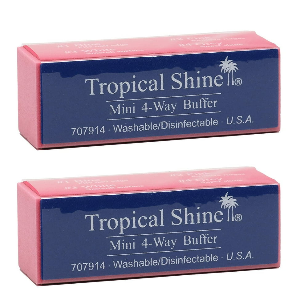 Tropical Shine Mini 4Way Nail Buffer Block 2 piece