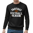 thumbnail image 4 of Sweatshirts for Men Game Day Rugby Print Casual Crew Neck Long Sleeve Hoodless Tops Casual Loose Comfortable Outdoor Activities Mens Sweatshirt Black XL, 4 of 4
