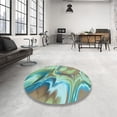thumbnail image 4 of Ahgly Company Machine Washable Indoor Rectangle Transitional Hazel Green Area Rugs, 7' x 9', 4 of 7