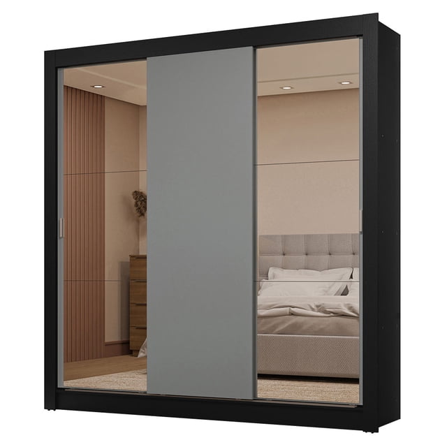 Ropero Clóset Madesa 3 Puertas 2 Espejos NG 01