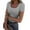 Grey, variant on Pxiakgy Women's Short Sleeve Scoop Neck Ribbed Knit Fitted Casual Tops Tee Summer Slim Basic Shirts T Shirts for Women Womens T Shirts Size:S-2XL