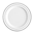 thumbnail image 2 of 10-Pack Plastic Plates Set, Disposable Dinner and Salad Plates with Silver Edge, Elegant for Weddings, Parties, and Holiday Supplies, Sturdy Tableware,9 Inch, 2 of 6