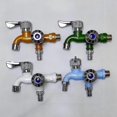 thumbnail image 2 of 1/2" Universal Interface Faucet Double Outlet Dual Control Water Tap Home Bathroom Hose Irrigation Fitting Plastic Connector, 2 of 5