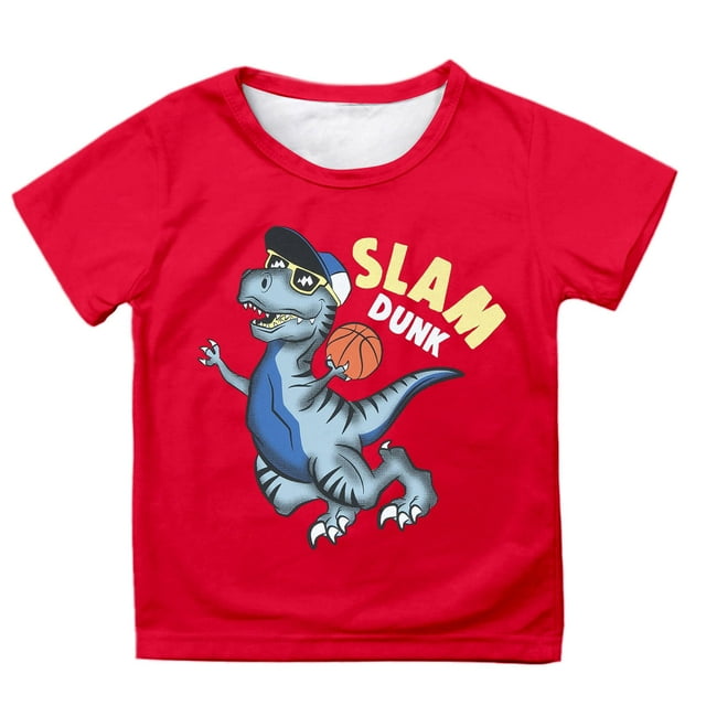 Tee Shirt Enfant T-Shirts d'Été Activités Extérieures Confortables Col Rond Tissu Extensible T-Shirts Garçons Rouge 12 Ans-13 Ans