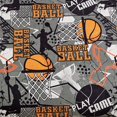thumbnail image 4 of Chezmoi Collection 4-Piece Kids/Teens Basketball Sheet Set - Soft Microfiber Gray Orange Black Printed Sports Basketball Slam Dunk Fun Kids Sheets, Queen Size, 4 of 9