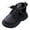 Black, variant on Gvdentm Kids Hiking Shoes Boys Girls Side Zipper Combat Ankle Boots (Toddler/Little Kid)(White,12)