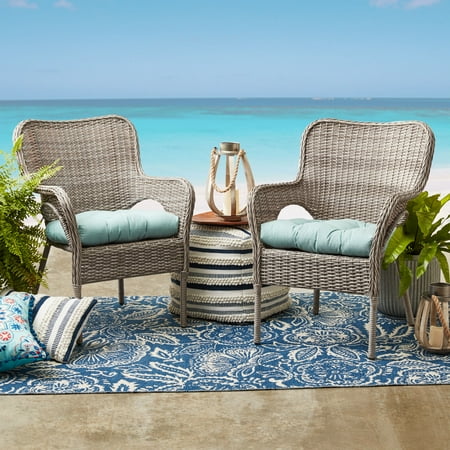 Better Homes & Gardens Wicker Chair, Gray - Walmart.com - Walmart.com